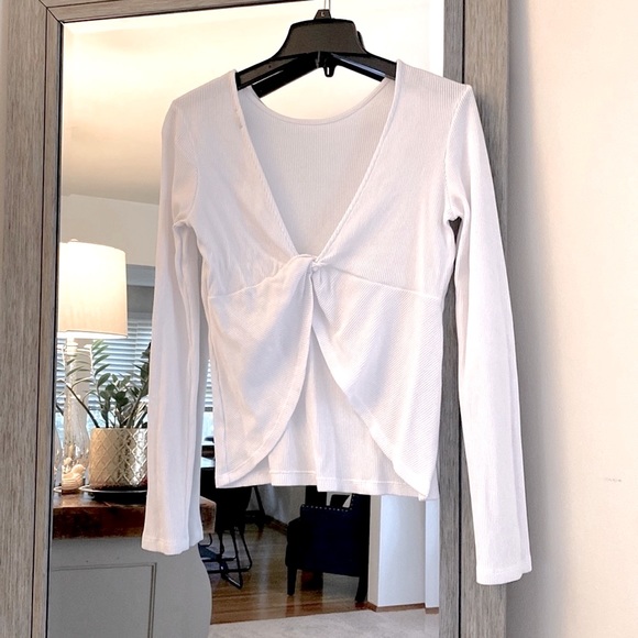 Monrow Tops - Monrow, L, ribbed long sleeve top with full crisscrossed back, great feel & look